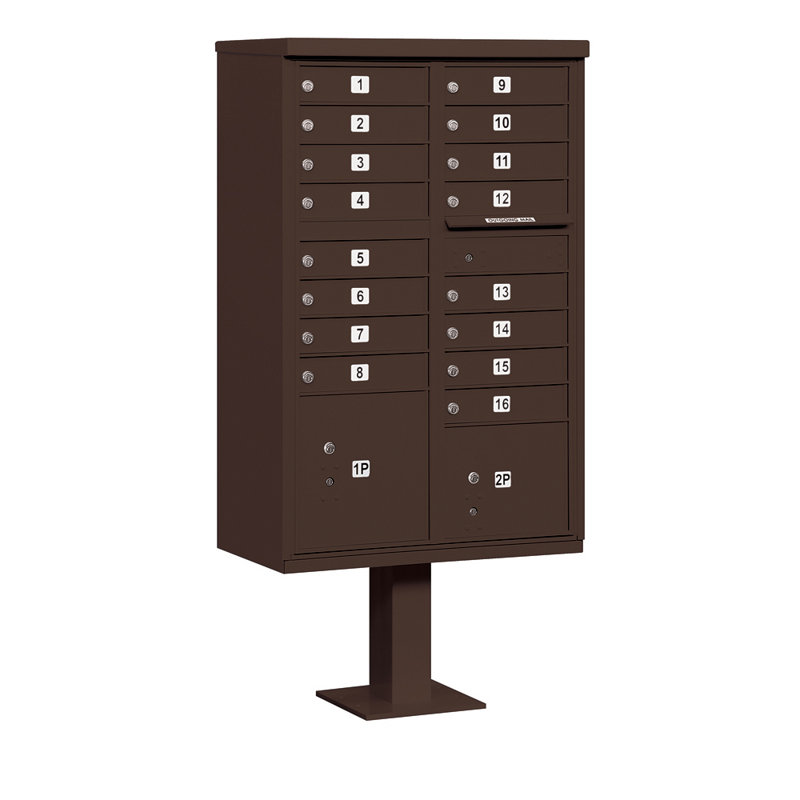Boîte aux lettres 30 po x 62 po, Bronze
