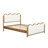 Ondine Mid-Century Modern Bouclé Upholstered Bed Frame With Wavy Curved Headboard-119967638