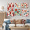 Adelle - Ensemble de 5 impressions murales florales