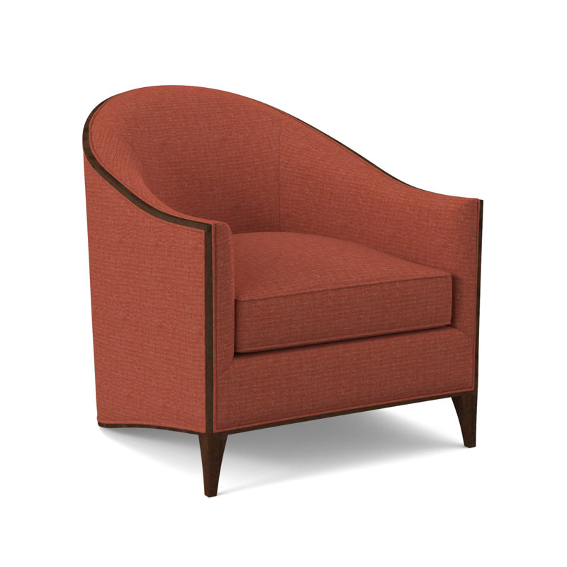Atelier Barrel Chair, American Walnut, Margaret Uniform Polyester Blend