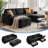 106" Wide Reversible U-Shaped Modern Modular Sectional Sofa With 2 Storage Ottomans, Charging Port, Arm Pillows, Side Pockets-1731675223