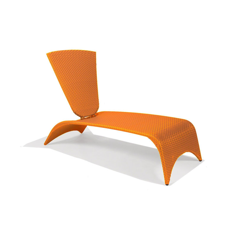 Malibu Nest Chaise Lounge with Folding Back, Orange