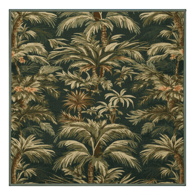 Washable Rainforest Hawaiian Area Rug