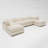 Abramson Beige U-shaped Chenille Modular Symmetrical Cloud Sofa-282863267-282863266