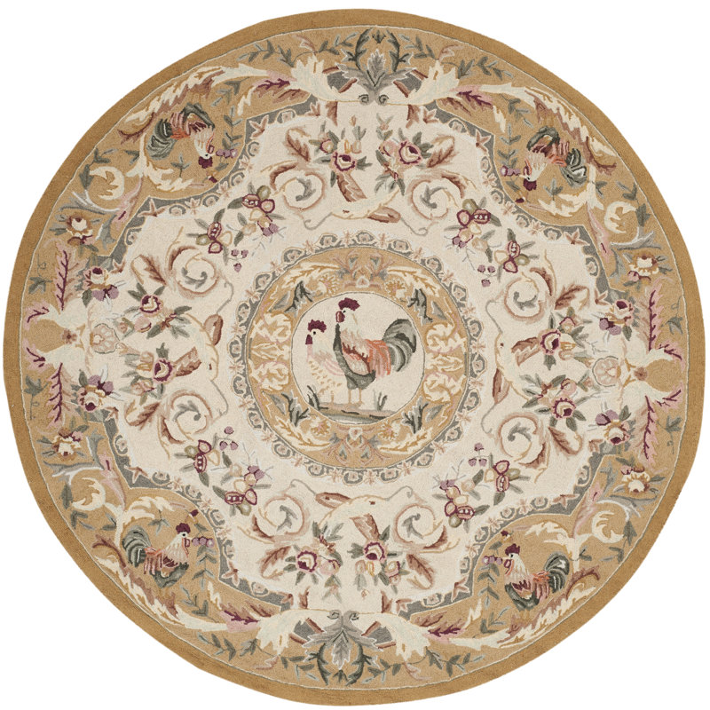 Chelsea Hand Hooked Wool Pile Rug, Round 8'