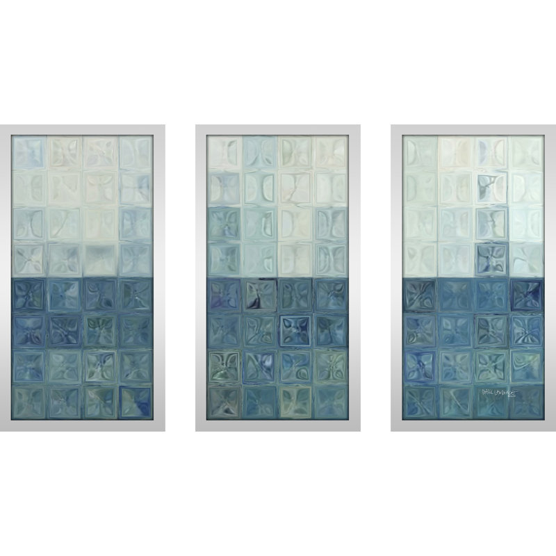 « tile art 6 2015 max » par mark lawrence, ensemble de 3 impressions encadrées, H 25,5 po x l 40,5 po x P 1 po