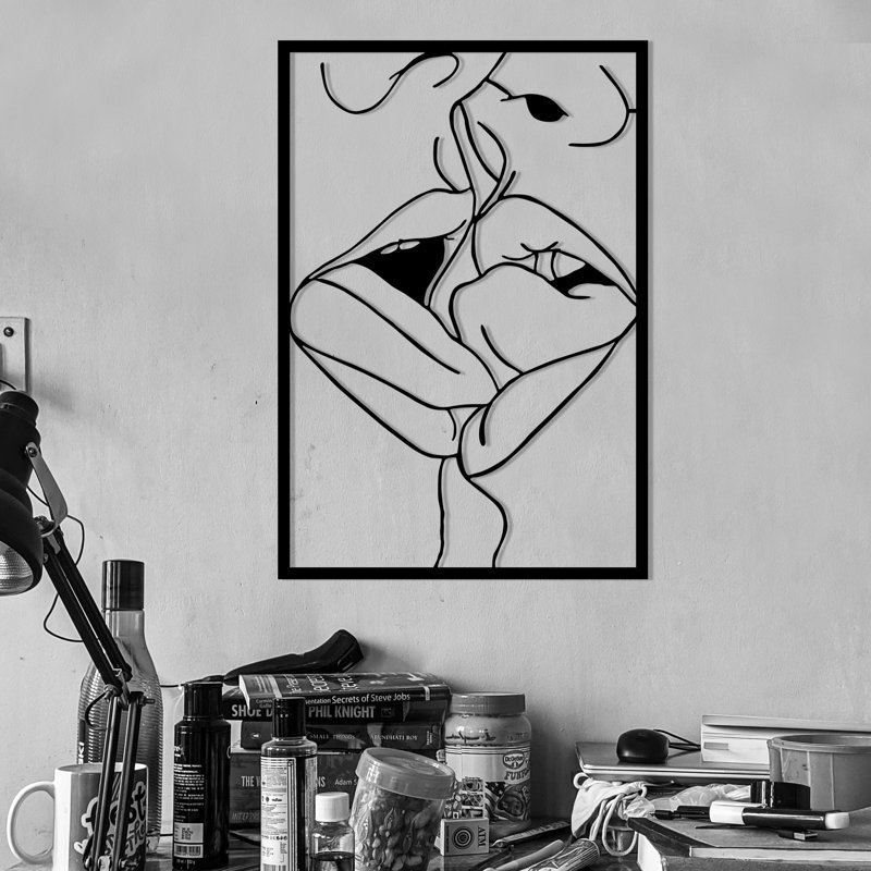 Élégant accessoire mural décoratif en métal, noir, 13,6 po x 19,7 po | Fabrication 100% métal, épaisseur: 0,05 pouce | Idéal pour la décoration intérieure, l'esthétique moderne, le design durable et accrocheur