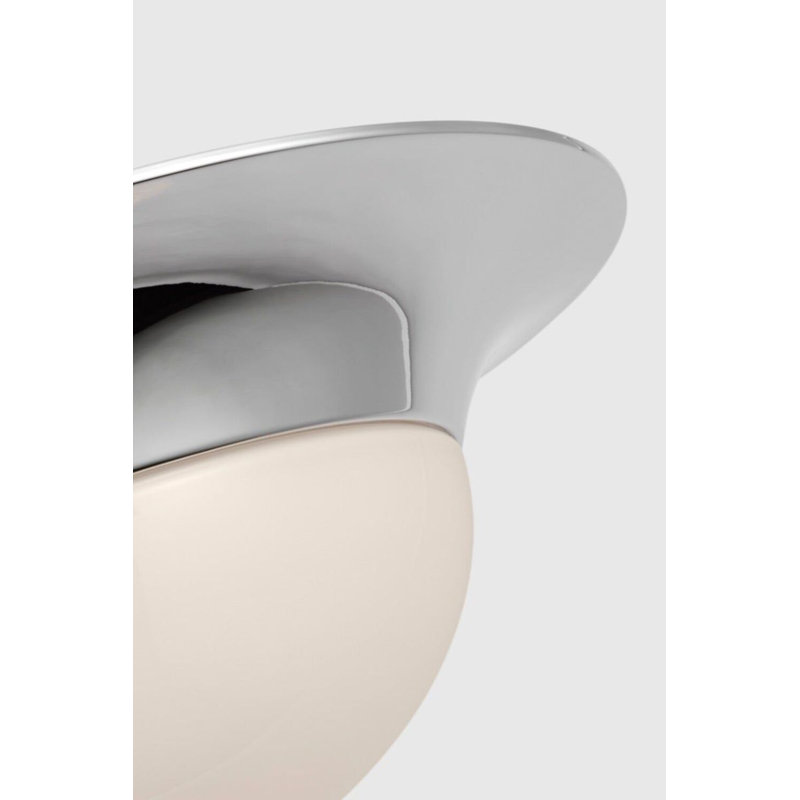 Cluny 1 - Light LED Flush Mount, Polished Nickel, 6.5" H x 18" W x 18" D