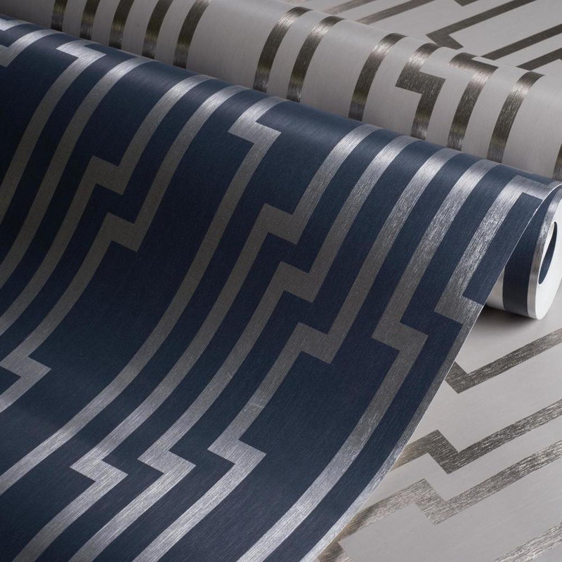 Candice Olson Journey Geometric Double Roll, Glint/Cream