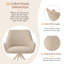 46 cm H Linen Low Back Armchair in Beige-640451329