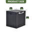 Coffre de terrasse verrouillable en résine 31 gallons Edrosie Inc, noir et argent-129105493