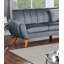 Canapé modulaire contemporain en velours gris foncé de 2 pièces-1097470827