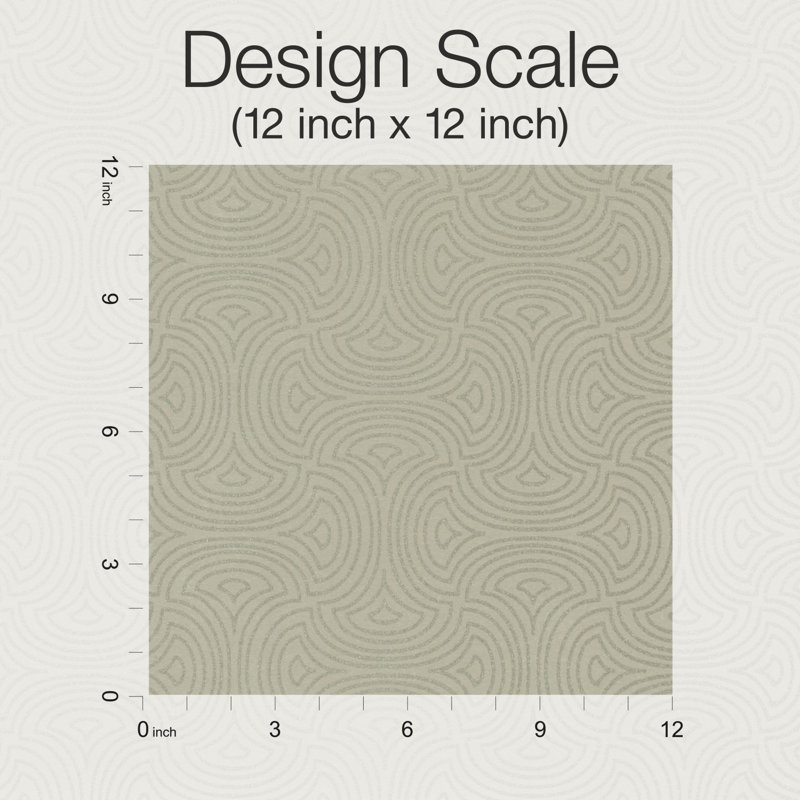 Geometric Wallpaper Roll by Candice Olson, Tan