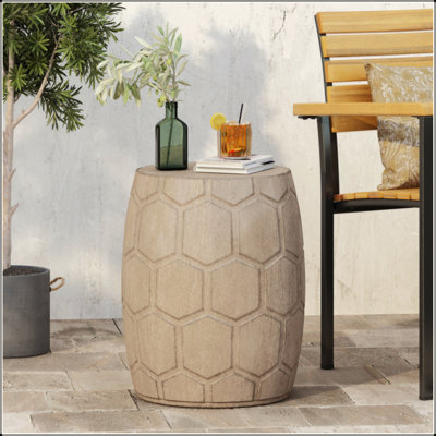 Table d'appoint polyvalente en béton léger pour l'extérieur et l'intérieur