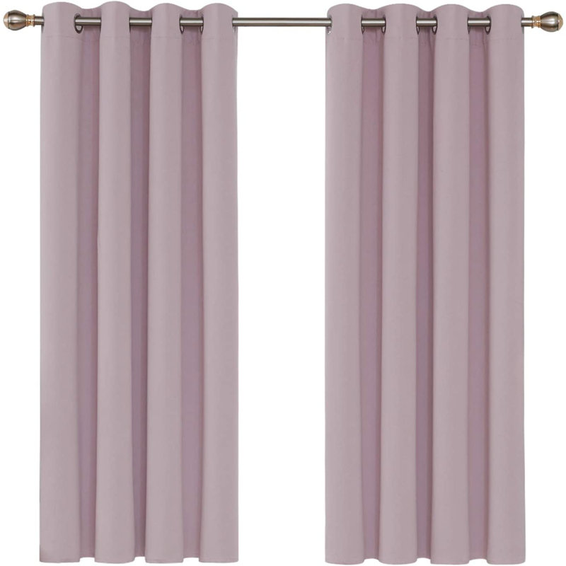 Blackout Curtain Pair, 140 W x 180 D cm, Pink