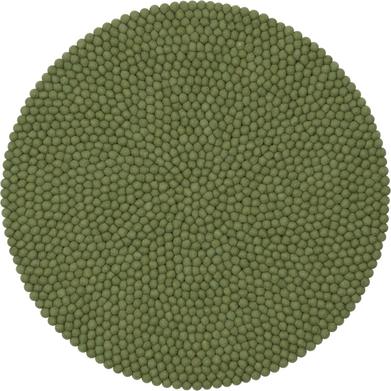 Round Wool Hand Woven Area Rug, Round 140cm