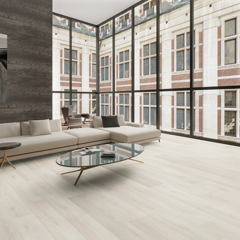 Plancher stratifié l 9,25 po x L 60 po x 12 mm Lininge, Gris Allure