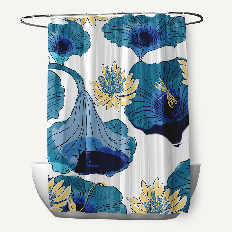 Lotokoi Shower Curtain, Blue