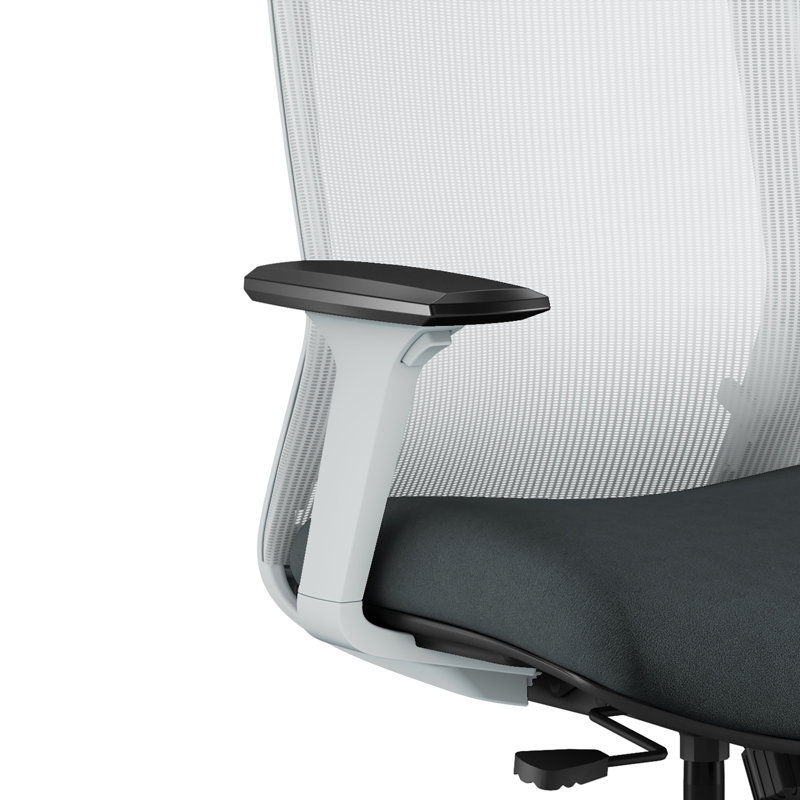 Chaise de travail ergonomique inclinable Neo Lite de 9 à 5 places, Noir, noir, noir, noir, Blanc