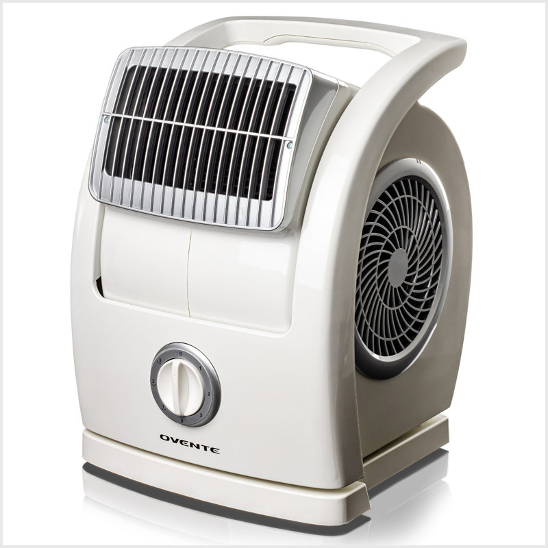 OVENTE Electric Blower Floor Fan 15" with 3-Speed Control, 90° Oscillating and 45° Manual Pivoting Head, Low-Noise Technology and Easy to Clean Air Filter Ideal for Home, Bedroom, Office, White BF74W