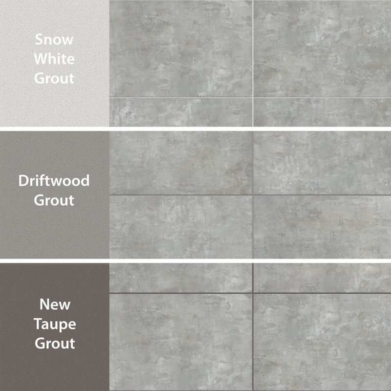 Pictura 23-1/2 In. X 47 In. Porcelain Floor And Wall Tile, Gray