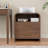 2 Drawers Nightstand Set, Mid Century Modern Bedside Table With Charging Station, 23.6'' Wide Wood End Table For Bedroom, Curved Profile Design, Walnut (Set Of 2)-2132676479