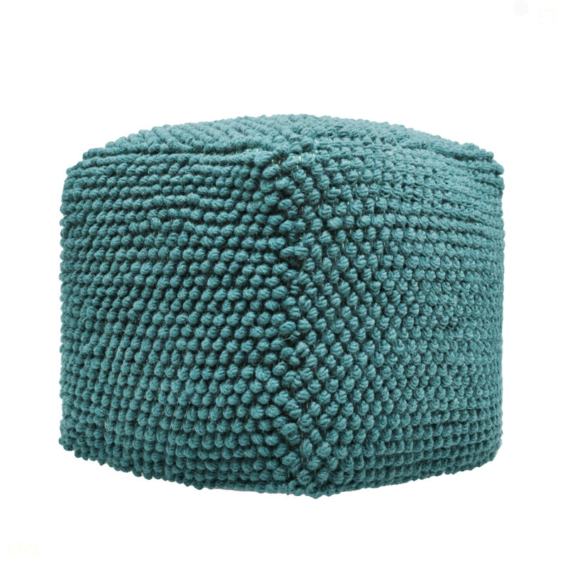 Pouf carré Stellar, bleu sarcelle, Sarcelle