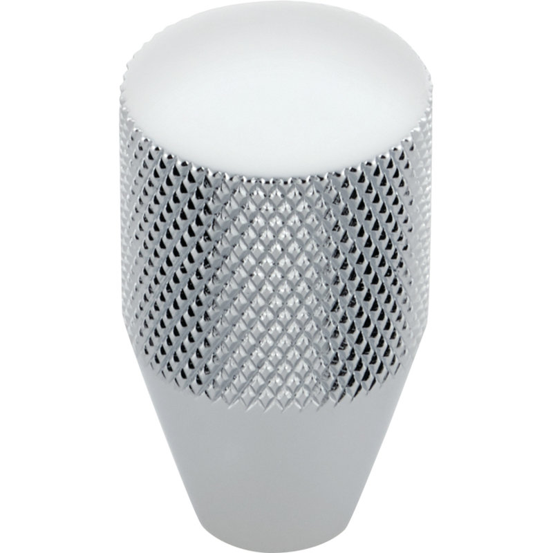 Beliza 3/4" Diameter Conical Knurled Knob, Polished Chrome