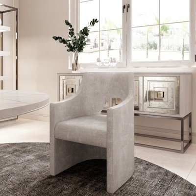 Chaise avec accoudoirs en tissu Mezzanine