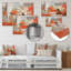 Décoration murale orange en métal orange Minimalims Enchantment II-2140755470