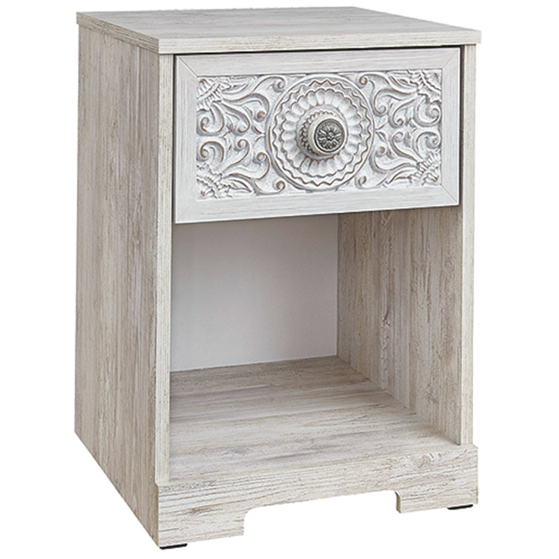 Table de chevet 1 tiroir blanche