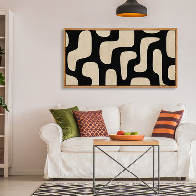 Large Framed Canvas Wall Art Abstract Lines Canvas Wall Prints for Bedroom,Dinning Room
