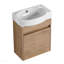 Meuble-lavabo à fermeture en douceur avec lavabo, 16 pouces pour petite salle de bain