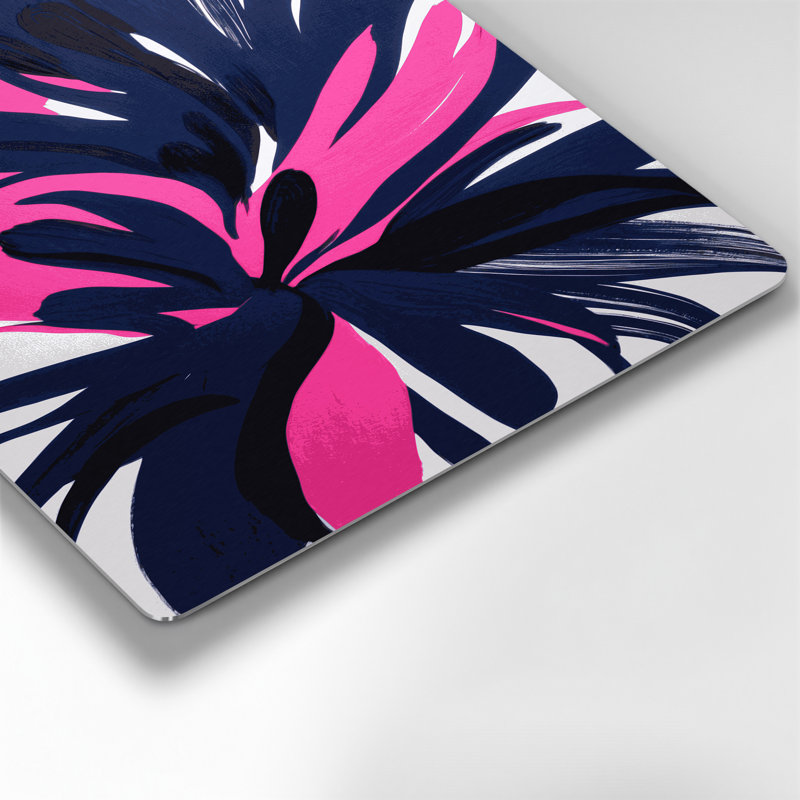 "Abstract Florals" 88, art mural en métal gris, H 8 po x l 10 po
