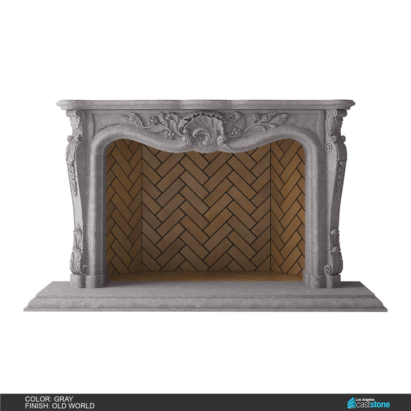 Josephine Fireplace Surround, Old World/Gray