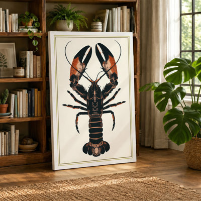Lobster Specimen Vintage - Wrapped Canvas