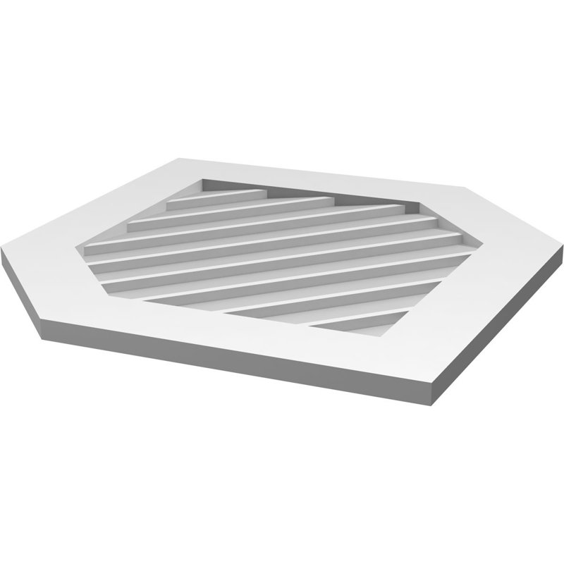Ventilé vertical à pignon vertical 11/12 po, H 1 po x l 26 po x L 34 po