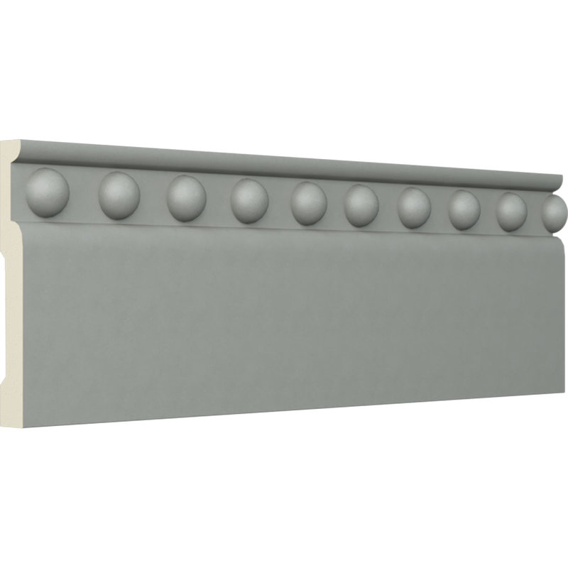 Primed Geometric Polyurethane Baseboard Moulding Sample