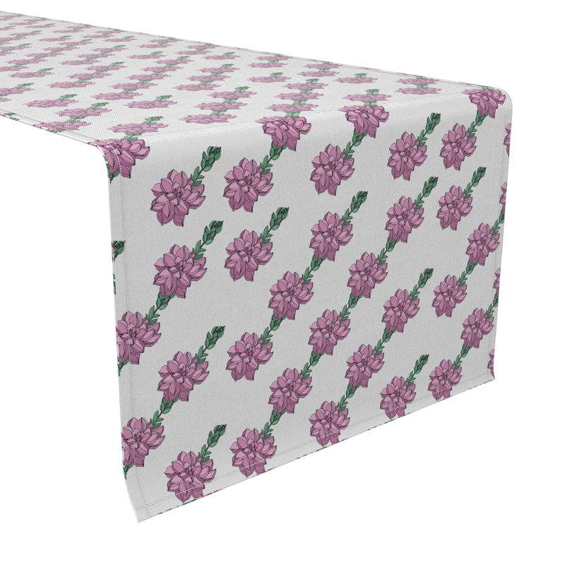 Table Runner, 100% Cotton, 16X72", Wild Spring Leaf