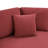Modern Spacious Red Chenille Sofas For Elegant Living Rooms