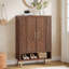 29.52" Wooden Entryway Shoe Storage Cabinet with Doors