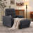 Upholstered Power Reclining Chaise Lounge with Cup Holder and Wireless Charging Function-136747317