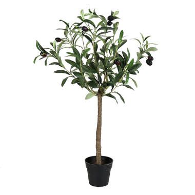 Freeport Park® Tarik 96'' Faux Olive Tree Tree in Pot