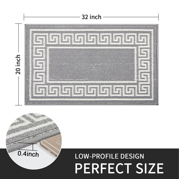 Door Mat, Indoor Doormat,20X31.5 Front Back Door Non-Slip Rug Rubber  Backing, Low-Profile Entrance Rugs, Absorbent Resist Dirt Doormats Inside  Doormat Entryway Machine Machine Washable (Black)