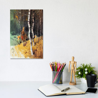 Autumn Landscape With Birches Trees by Andrii Kovalyk - Gallery-Wrapped Canvas Giclée on Canvas