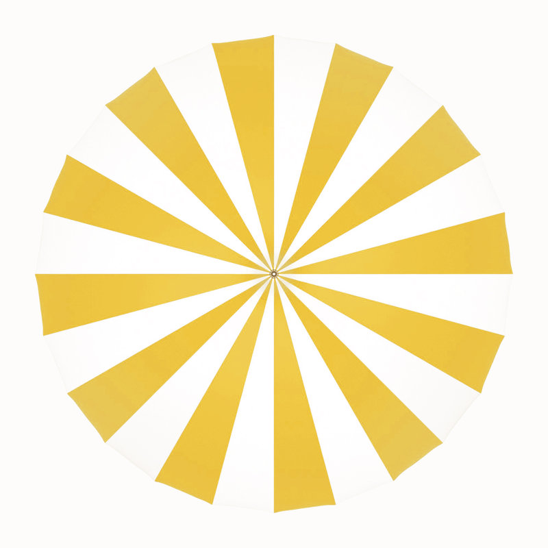 8.5' Sunbrella® Two-Tone Pagoda Umbrella, Canvas Sunflower Yellow Sunbrella® Canvas