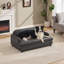 Canapé-lit orthopédique imperméable en similicuir pour animaux de compagnie et chiens-130190497-135947699