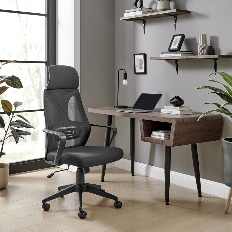 Jenkin Black Office Chair Black Leg