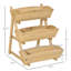 Lit de jardin surélevé à 3 niveaux 23,5 po x 29,5 po x 30,3 po