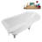 62" Streamline Clawfoot Tub,Tray,Drain, Clawfeet-101628981-102218224